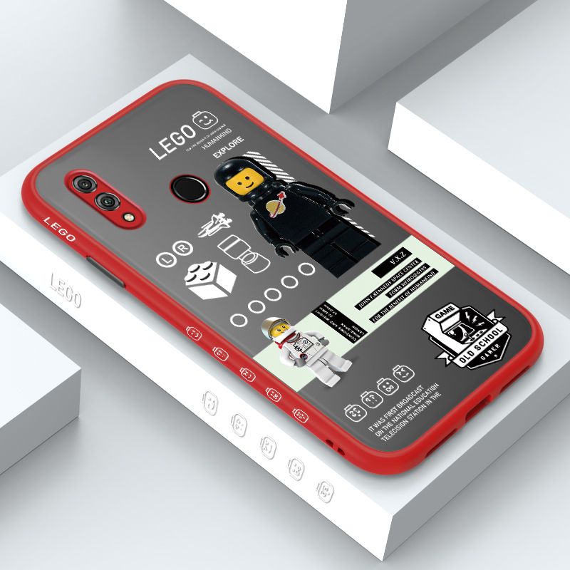 ZeroQiQi for Honor 8X Case Lego Robot Side Printed Pattern Design Phone Cover Frosted Ultra Thin Protective Phone Case