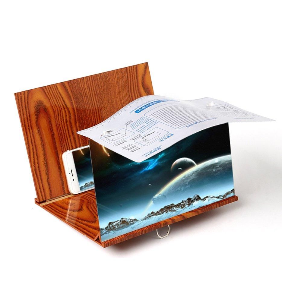 A 12Inch Radiation Protection HD Wood Grain Phone Video Screen Amplifier