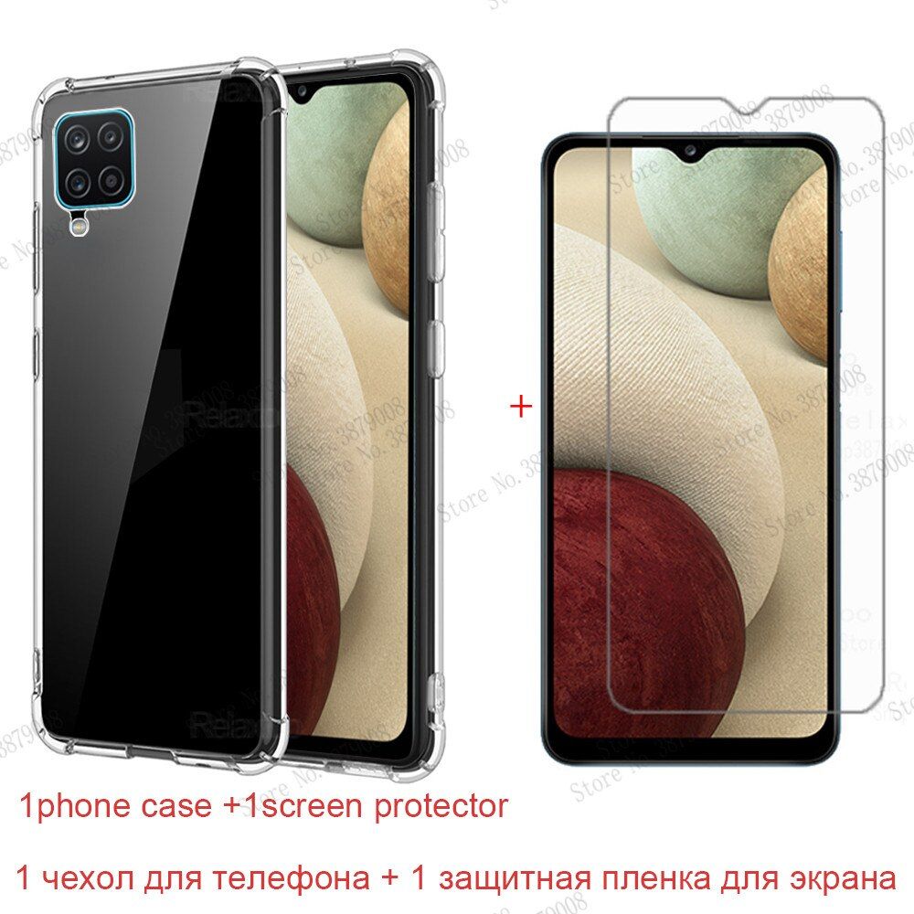 case, protective glass samsun a12 Tempered Glass lens screen Protector for samsung galaxy a12 a 12 12a 2021 Glass galax a12 case