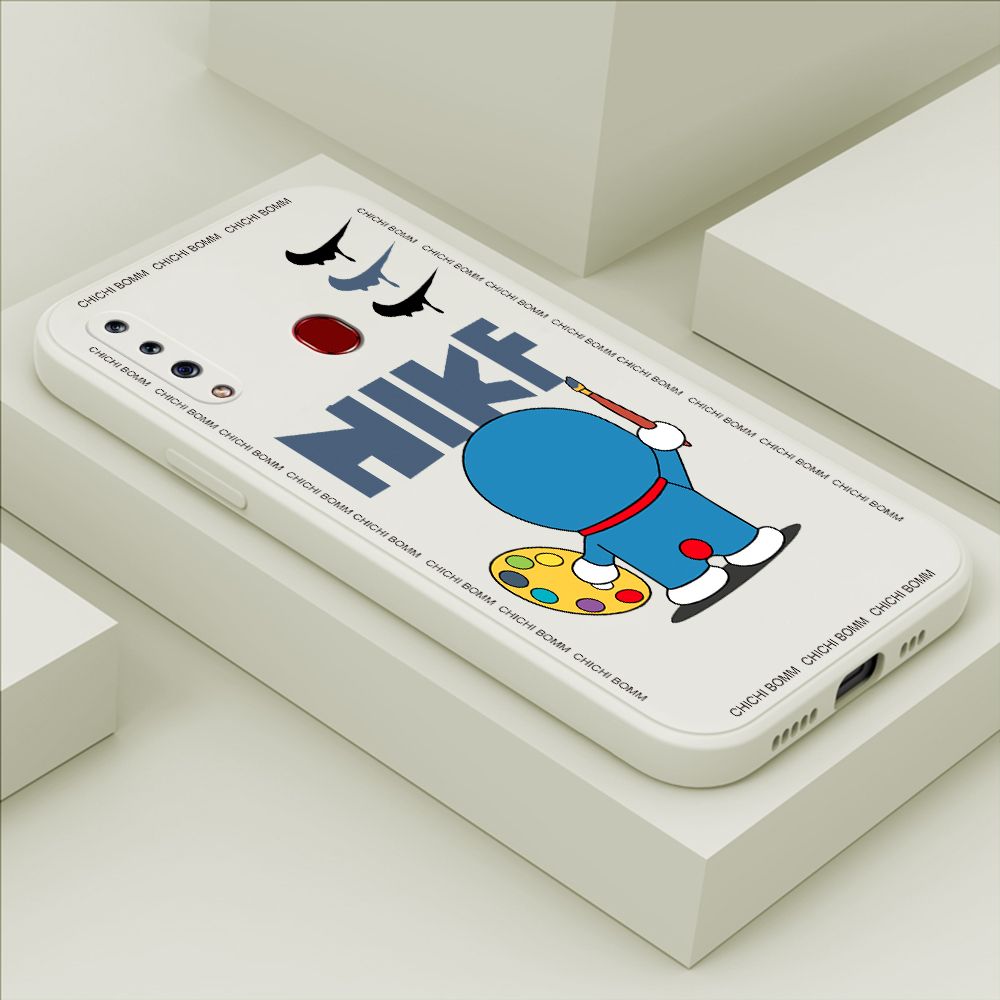 Hontinga for Samsung A20S Case Fashion Cat Phone Case Phone Case Soft Square Edge Silicone Cases Full Lens Cover Shockproof Protection Cover
