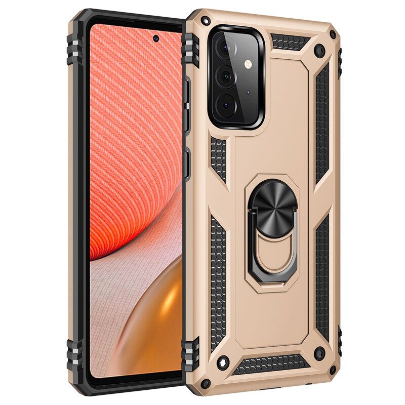 Armor Magnetic Metal Case For Samsung Galaxy A50 A51 A12 A32 A21S A31 A71 A52 A70 A72 A22 A01 A03s A10s A20 M21 M31 Ring Cover