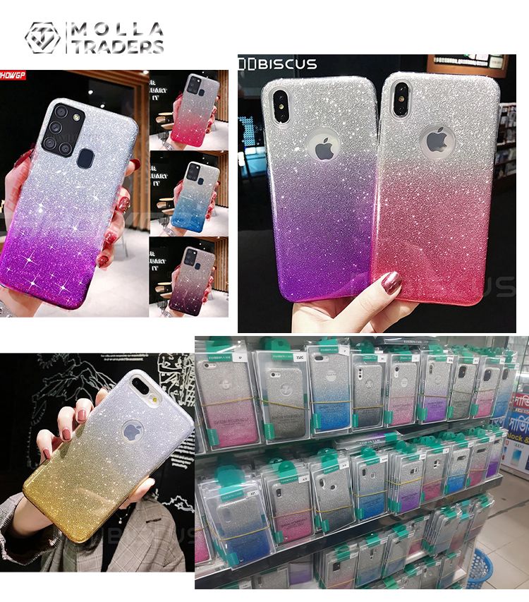 Samsung galaxy j2prime i7 pro i7 prime a01 a10s a20/a30 a20s a50/a50s a30s a51 a71 s9 s s9 s9 s9 s9 s6 s6 s6 এর জন্য ব্যাক কভার কালার জরি কেস