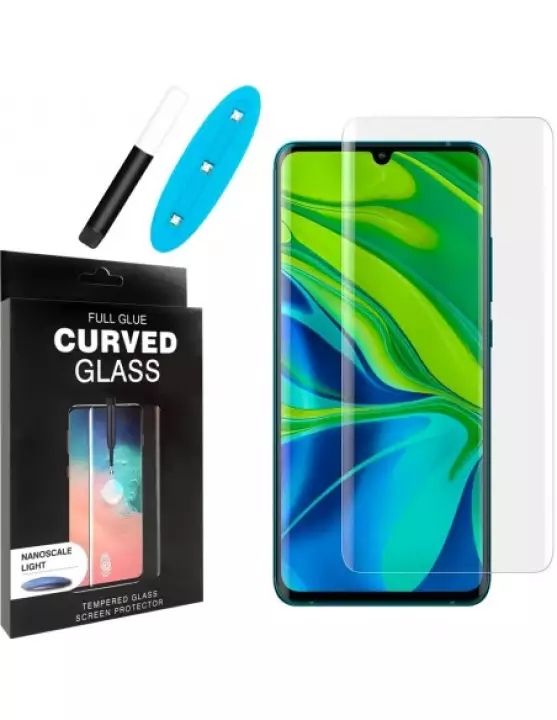 For Xiaomi Mi 10 Pro 5G - Full Coverage Curve Premium UV Light Adhesive Tempered Glass Screen Protector