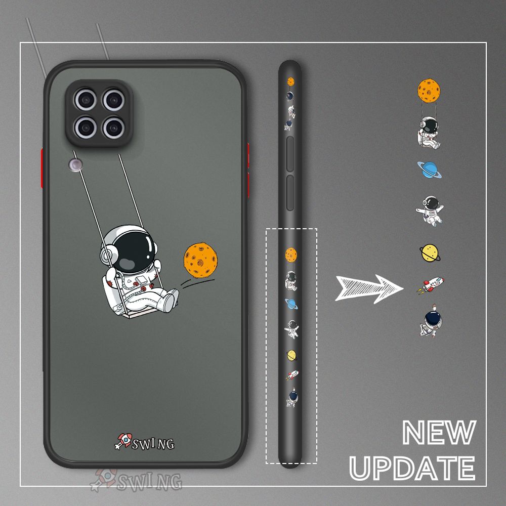 UCUC for Huawei Nova 7i / Nova 6SE Back Cover Swing Astronaut Side Printed Design Phone Case Ultra Thin Frosted Cover Shockproof Phone Cover