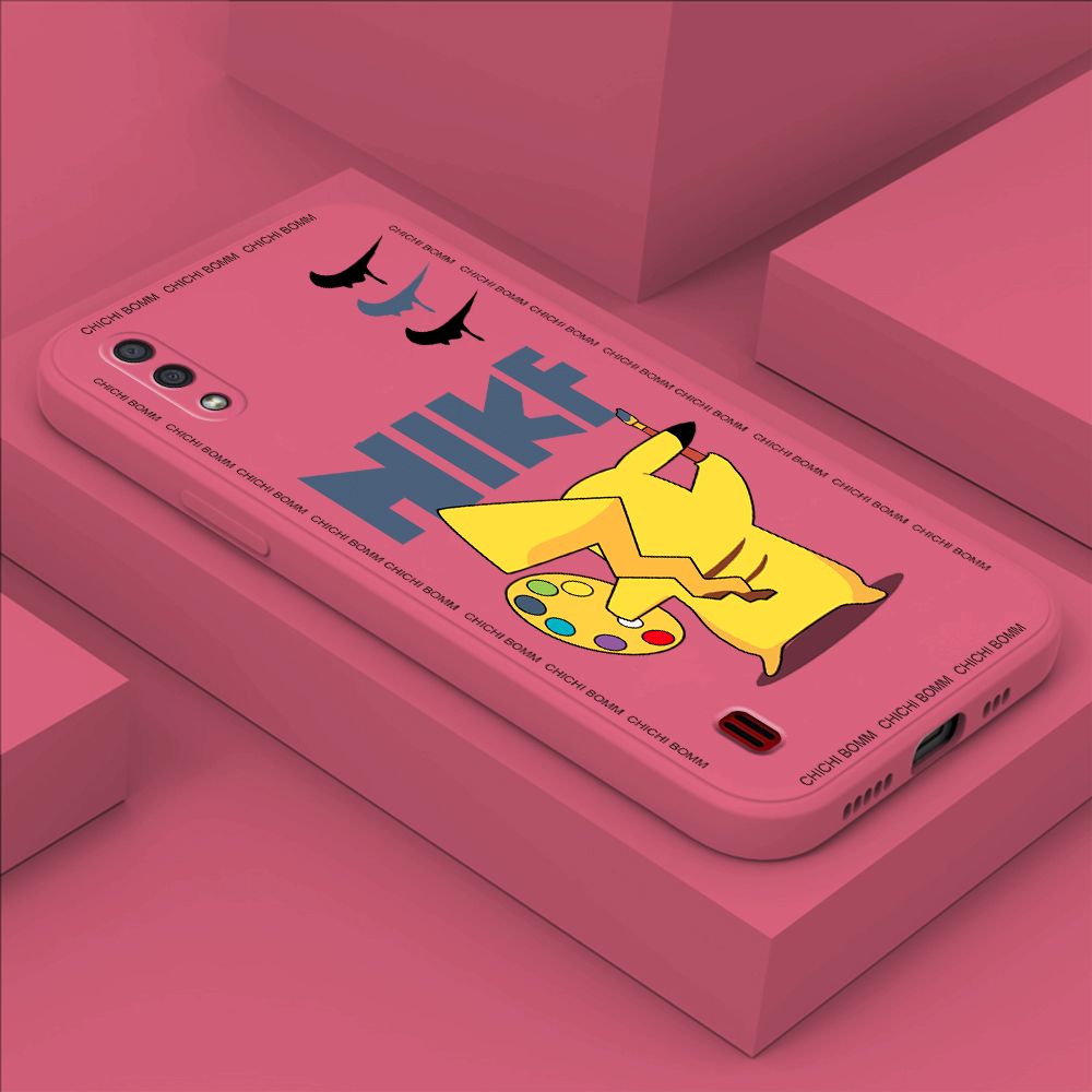 Hontinga for Samsung A01 Case Fashion Cartoon Animals Phone Case Phone Case Soft Square Edge Silicone Cases Full Lens Cover Shockproof Protection Cover