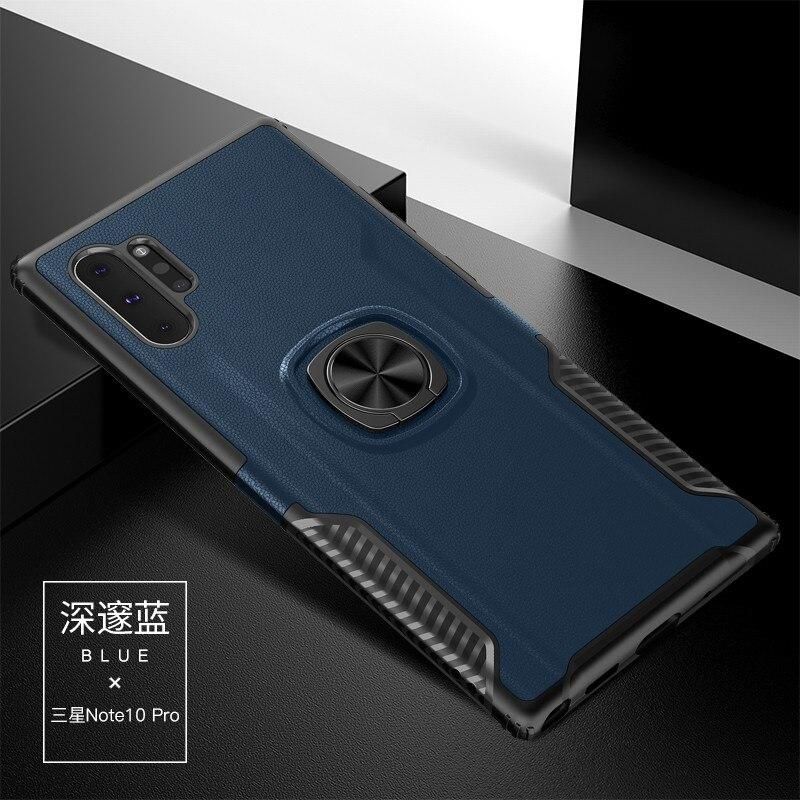 for Xiaomi Pocophone F1 Leather Metal Ring Case Car Magnetic Stand Holder Shockproof Silicon Back Cover