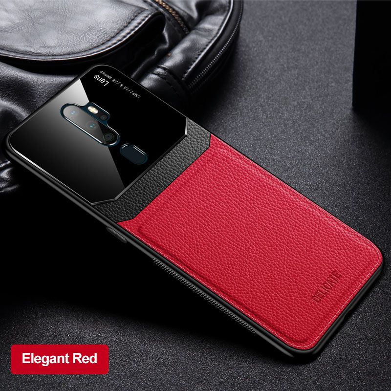 Keysion Leather Case For Oppo A9 A5  A11x Reno 3 Pro Ace Reno2 Z Mirror Glass Shockproof Back Cover For Realme X2 5 Pro Xt