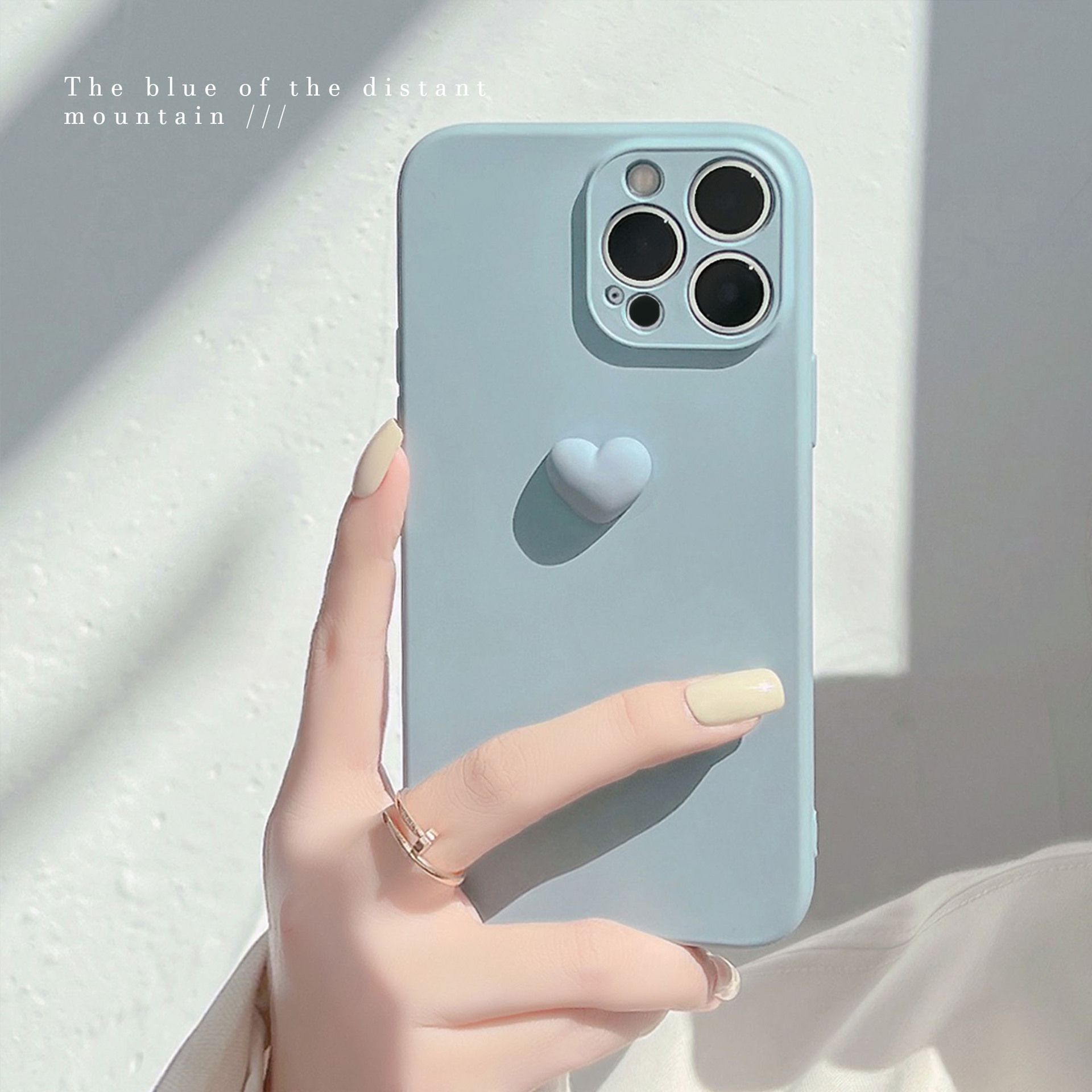 Light Blue Pure Soft Silicone Cover Mobile Phone Protective Case for Apple Cover for iPhone 14/14pro/14plus/14promax/13promax /12 / 11 Pro Max / XR / XS Max /xs/ SE2 / 7 /8 Plus