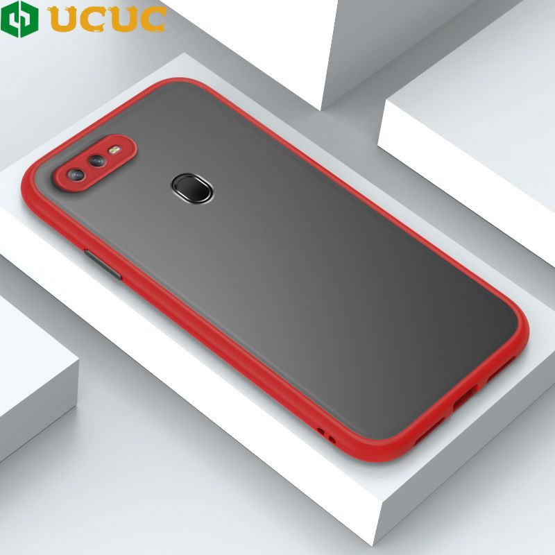 UCUC for OPPO A5S / A7 / A12 / A12S Back Cover Colour Frosted Transparent Hard Phone Case Thin Shockproof Full Cover Camera Protect Case