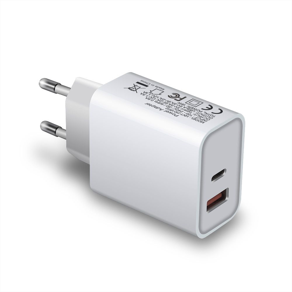 18W PD Type C Quick Charger Adapter For iPhone 12 11 Pro XR Xs Samsung S20 Fast Charging EU US UK Plug Travel Wall Power Adapter