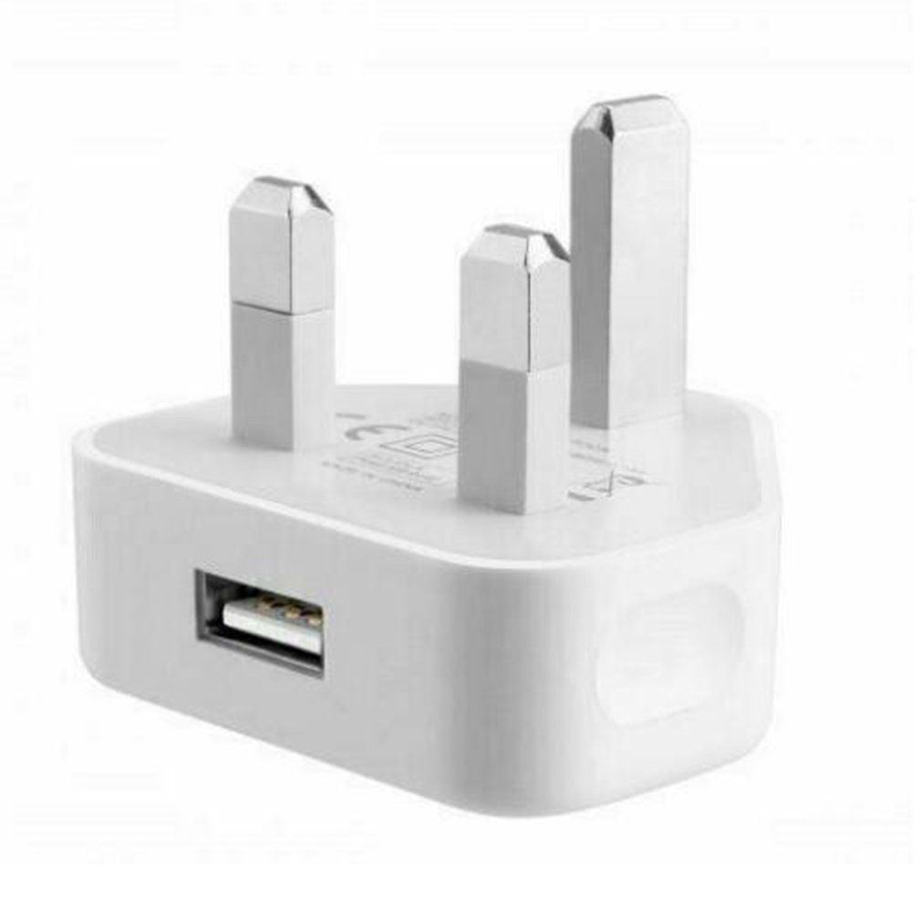 Uk Mains Wall 3 Pin Plug Adaptor Charger Power With Usb Ports For Phones