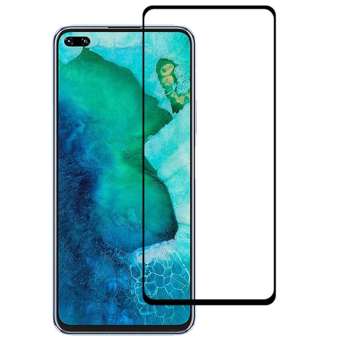 D Full Glass for Oppo F17 Screen Protector 9H full black