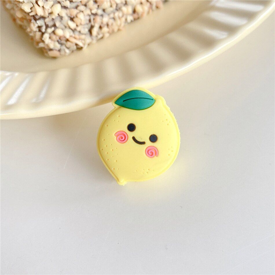 Cute Cartoon Fruit Durian Peach Cable Protector Data Line Cord Protective Case Cable Winder Cover For iPhone USB Charging Cable