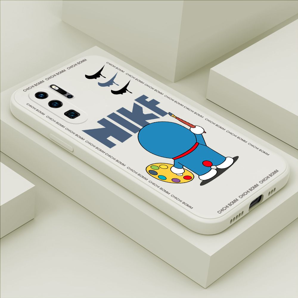 Hontinga for Huawei P30 Pro Case Fashion Cat Phone Case Phone Case Soft Square Edge Silicone Cases Full Lens Cover Shockproof Protection Cover