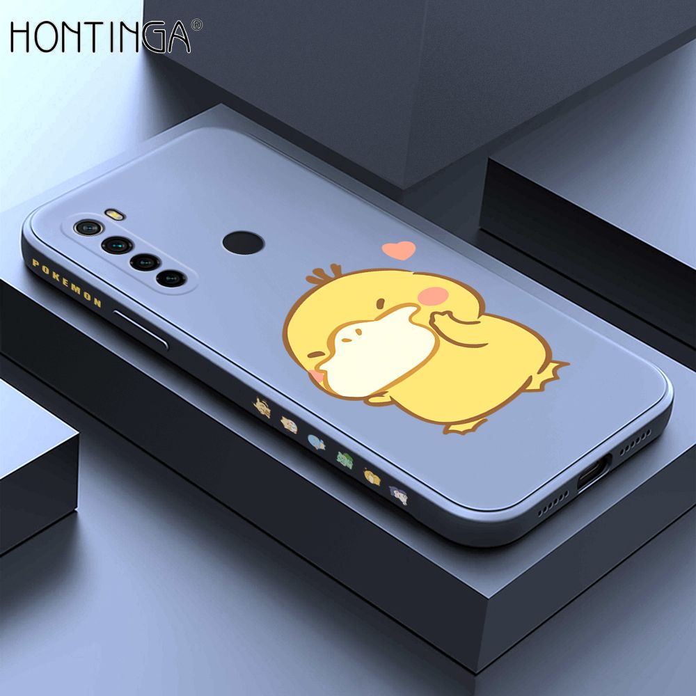 Hontinga for Redmi Note8 Case Side Design Trendy Cartoon Sign Back Cover Soft Square Edge Pattern Liquid Silicone Phone Cases