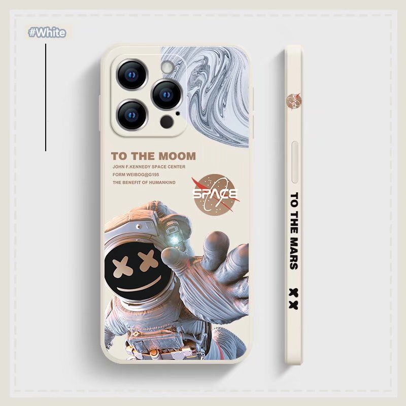 Olige Case For Xiaomi Mi Poco M3 Cartoon Martian Astronaut Camera Protection Shockproof Silicone Soft Phone Case Cover