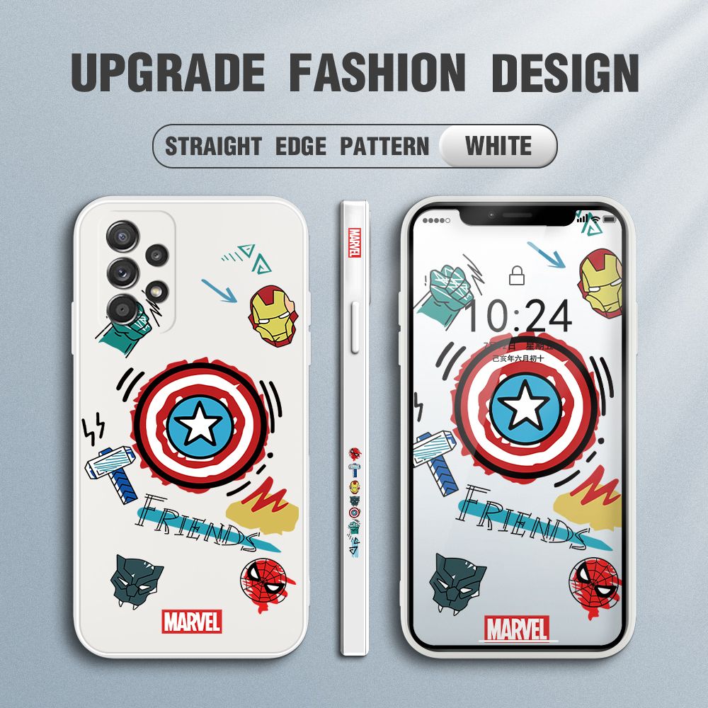 UCUC for Samsung Galaxy A52 /  A52 5G Back Cover Creative Shield Ultra Thin Soft Luxury Square Multicolor Liquid Silicone Phone Case