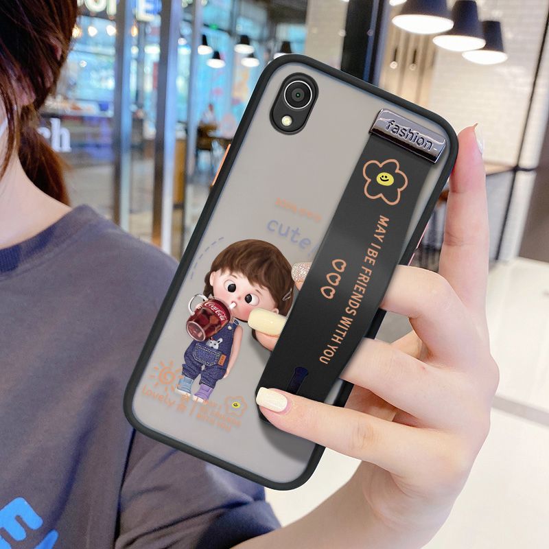 UCUC for ASUS Zenfone Live L1 Wrist Strap Case Girl Drinking Cola Wristband Printing Cover Shockproof Ultra Thin Phone Case