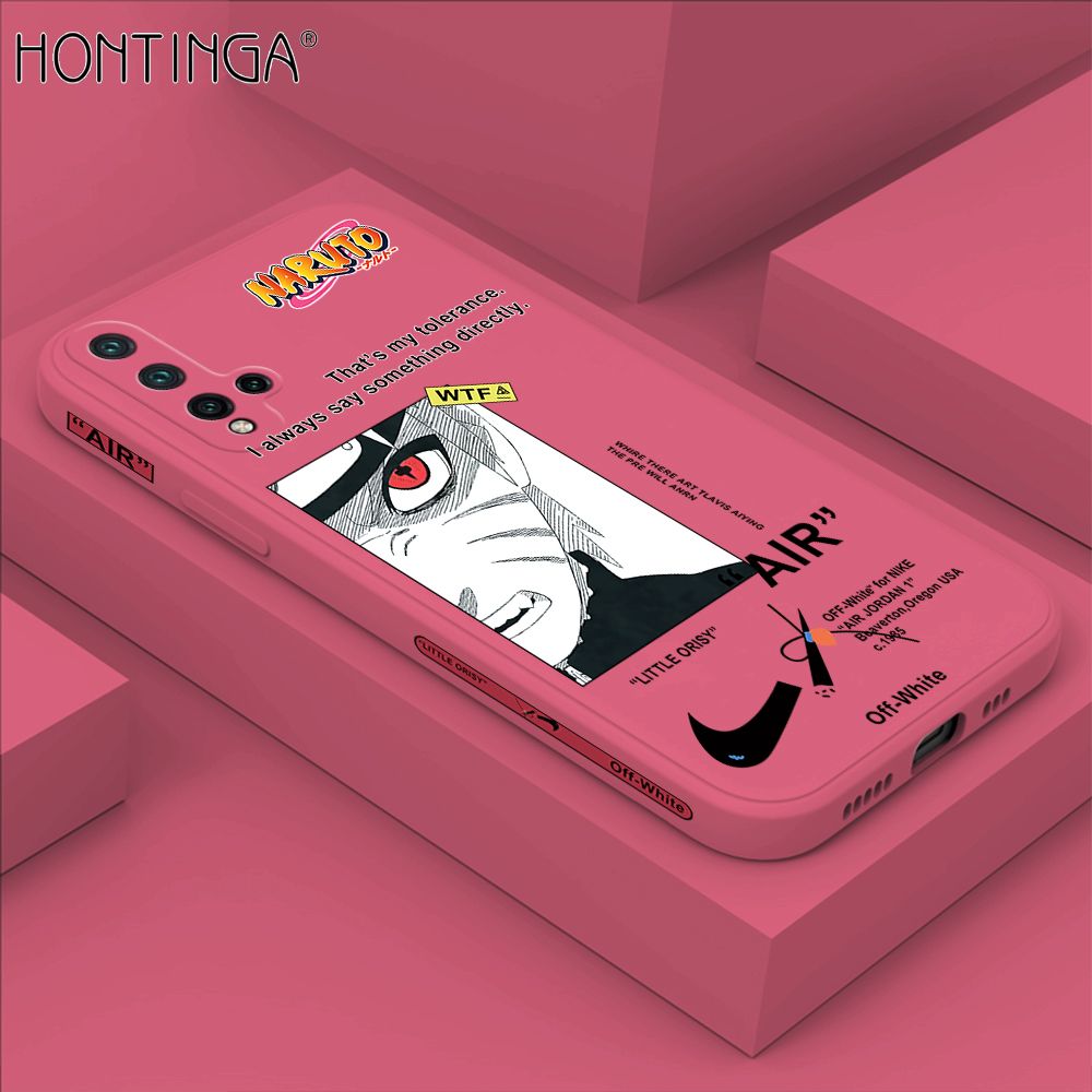 Hontinga for Huawei Nova 5 Case Side Design New Anime Naruto for Boys Back Cover Soft Square Edge Pattern Liquid Silicone Trend Phone Cases