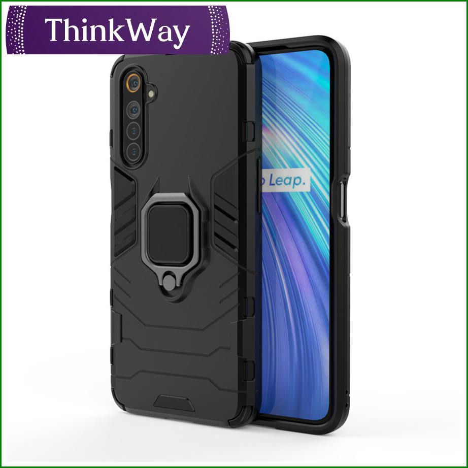 Rugged Shockproof Phone Holder Case Cover For OPPO Realme C21 & OPPO A74 4G/F19