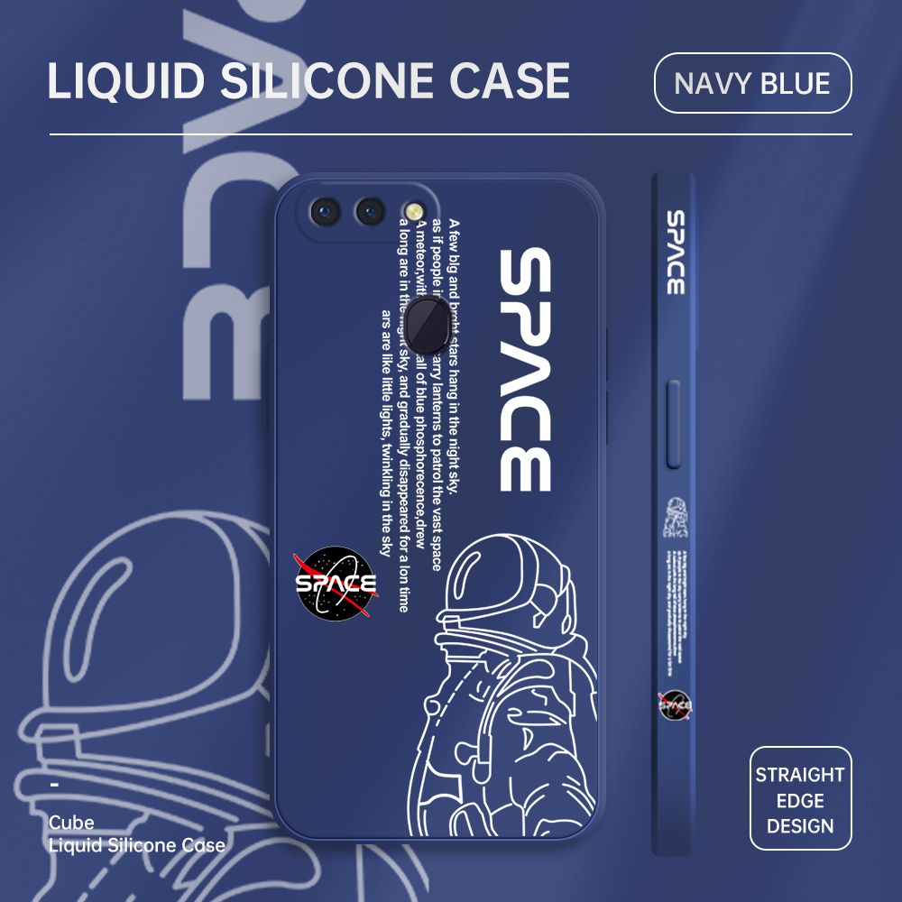 ZeroQiQi for OPPO R15 Pro Case Planet Astronaut Phone Cover Soft Full Lens Protection Casing Ultra Thin Soft Liquid Silicone Phone Cases