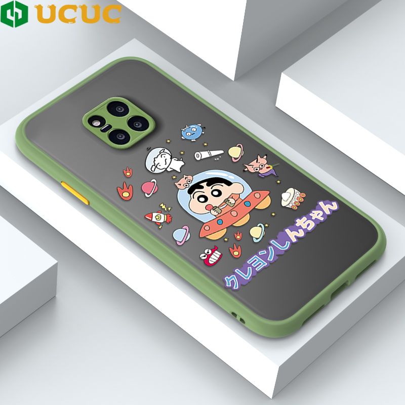 UCUC for Huawei Mate 20 Pro Back Cover Spaceship Shinchan Frosted Transparent Hard Phone Case Thin Shockproof Full Cover Camera Protect Case