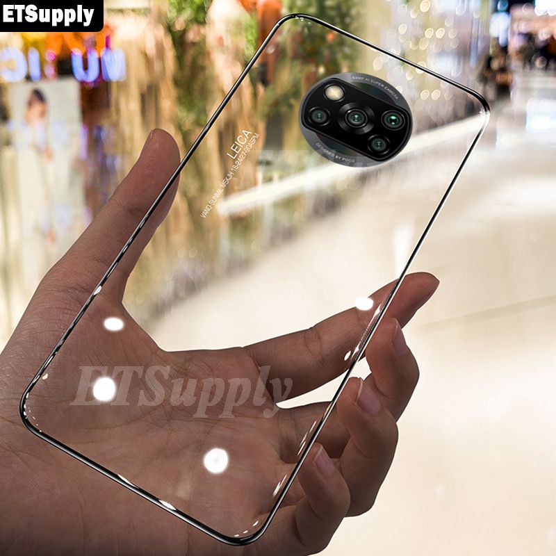 （2pieces）Xiomi Poco X3 Transparent Case Transparent Clear Anti-oxidation Clear Phone Cases for Xiaomi Poco X3 NFC Silicone TPU Back Cover