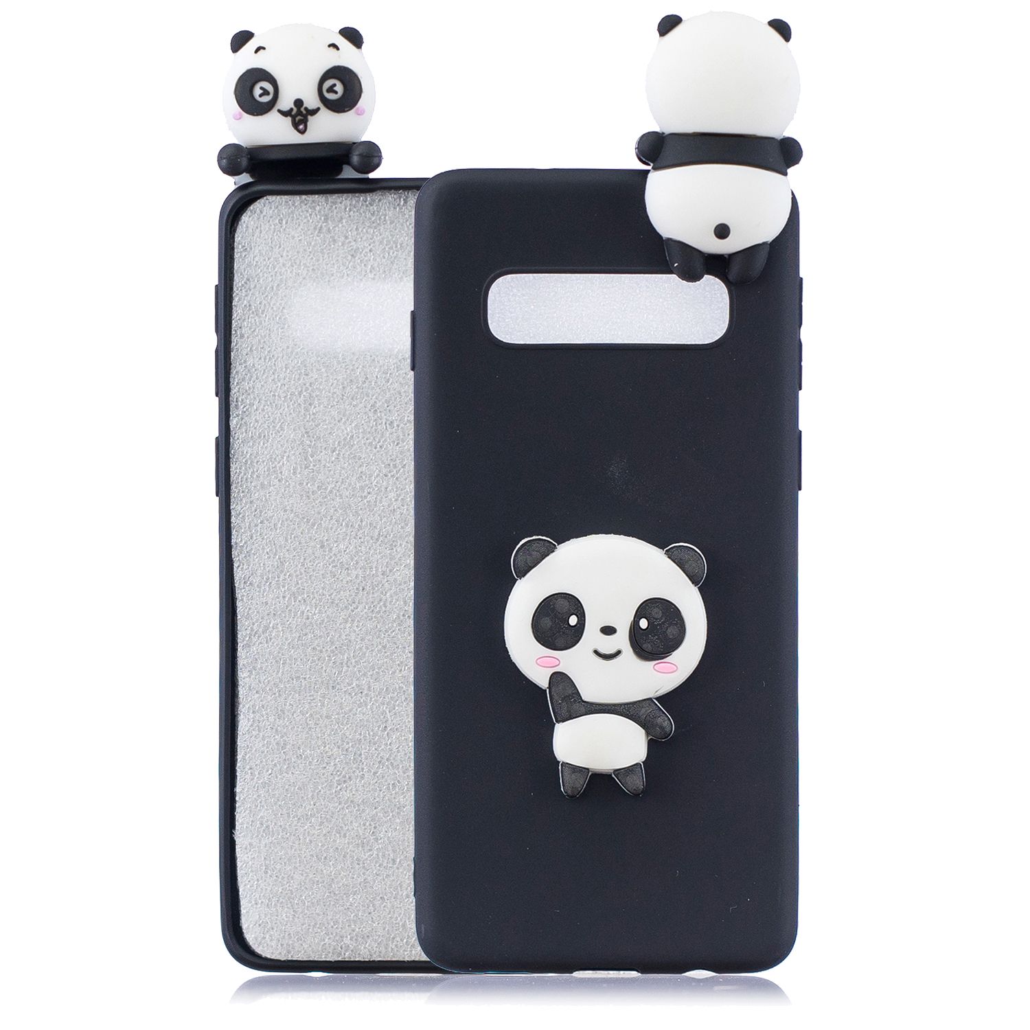 Yfashion For  S10 plus 3D Cartoon Lovely Soft PU Back Cover Non-slip Shockproof Full Protective Case