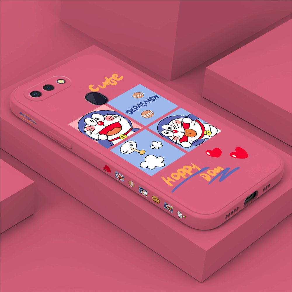 Hontinga for OPPO R15 Case Side Design Cartoon Cute Cat Back Cover Soft Square Edge Pattern Liquid Silicone Trend Phone Cases