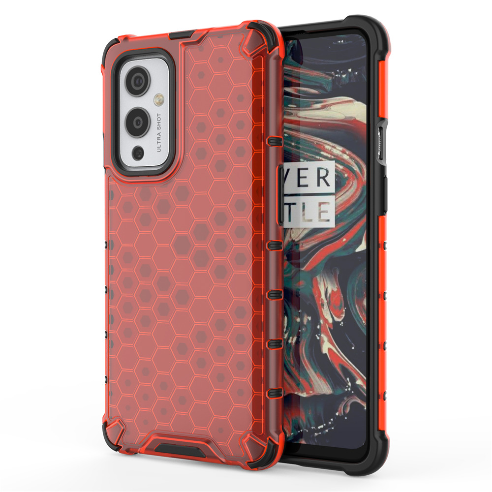 Honeycomb Airbag Shockproof Case For OnePlus 9 Hybrid TPU PC Transparent Armor cover
