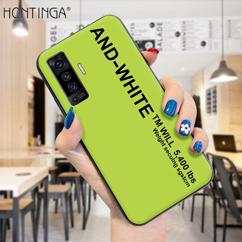 Hontinga for Vivo X50 Case Simple Generous Clean Color Girls Boys Cases Shockproof Soft Silicone TPU Phone Cover