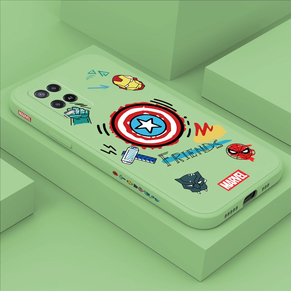 ZeroQiQi for OPPO A54 2021 Case Cartoon Anime Icon Phone Cover Soft Full Lens Protection Casing Ultra Thin Soft Liquid Silicone Phone Cases