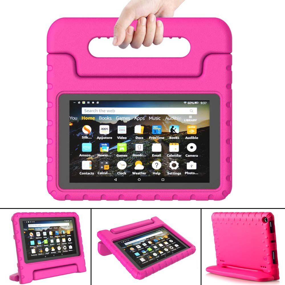 For Amazon Fire 7 5th 7th 9th /Fire HD 8 6th 7th 8th Kids EVA Anti-fall  Stand Cover for Amazon Fire 8 2020 /8 Plus 2020