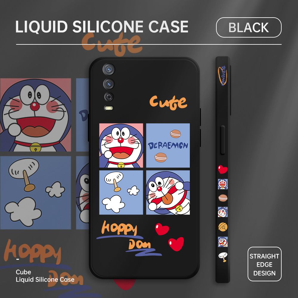 ZeroQiQi for Vivo Y20SG Case Cartoon Cat Phone Cover Soft Full Lens Protection Case Ultra Thin Soft Liquid Silicone Phone Case