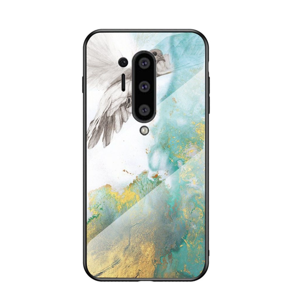 【 ETOP 】 For OnePlus 8/OnePlus 8 Pro/OnePlus 7T Pro/OnePlus 7 Pro Case,Fashion Marble Pattern Tempered Glass Hard PC Back Cover Casing