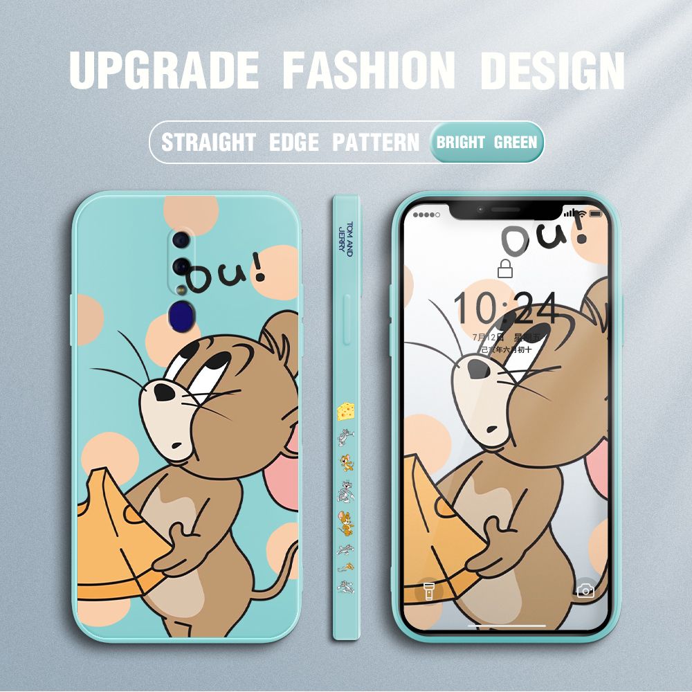 FHKL for OPPO F11 Back Cover Jerry Side design Soft Case Multicolor Liquid Silicone Phone Cases