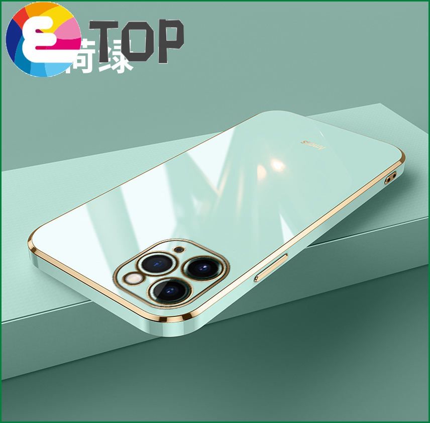 Huawei P50 mobile phone shell new electroplating straight edge nova987 silicone mate30 suitable for P40Pro protective cover soft