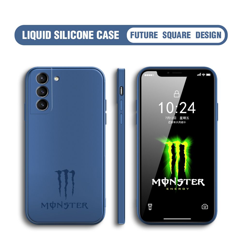 BILI for Samsung Galaxy S21 5G Back Cover The Claw Of Devil Multicolor Liquid Silicone Phone Case Soft Square Lens Protection Phone Cases