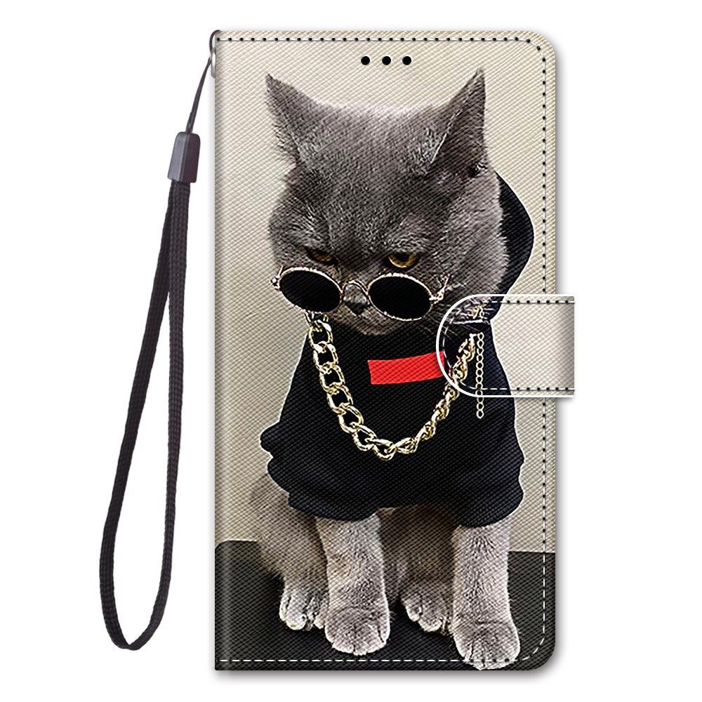 Painted Leather Flip Phone Case For Huawei Y5 Y6 2017 Y7 Y9 2018 2019 Y5P Y6P Y7P Flower Wallet Card Holder Stand Book Cover
