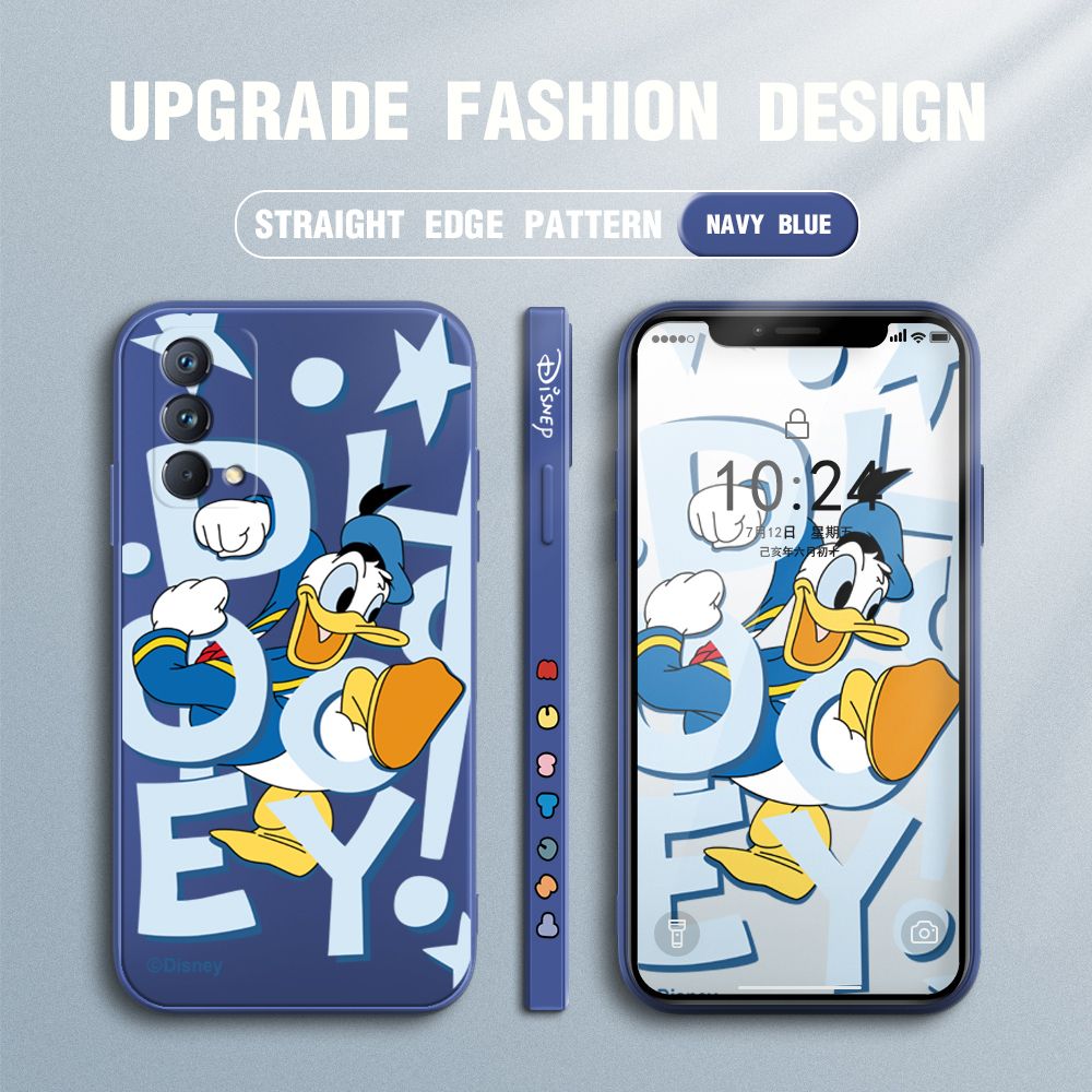 UCUC for Realme GT Master Back Cover Cute Cartoon Characters Ultra Thin Soft Luxury Square Multicolor Liquid Silicone Phone Case