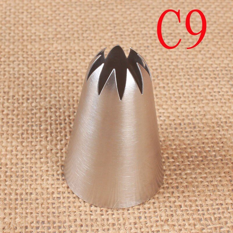 #C9 Stainless Steel DIY Extra Large Icing Piping Tips Cupcake Cake Cream Piping Nozzle Baking Parsty Decorating Tools
