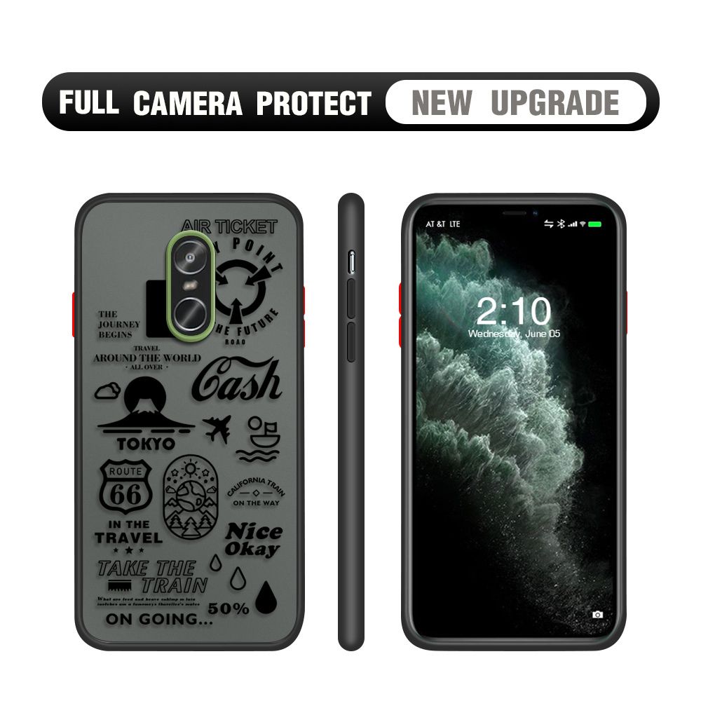 Hontinga for Redmi Note 4 / Note 4 Pro Case Travel Poster Camera Shockproof Protection Cases Edge Frosted Transparent Phone Cover