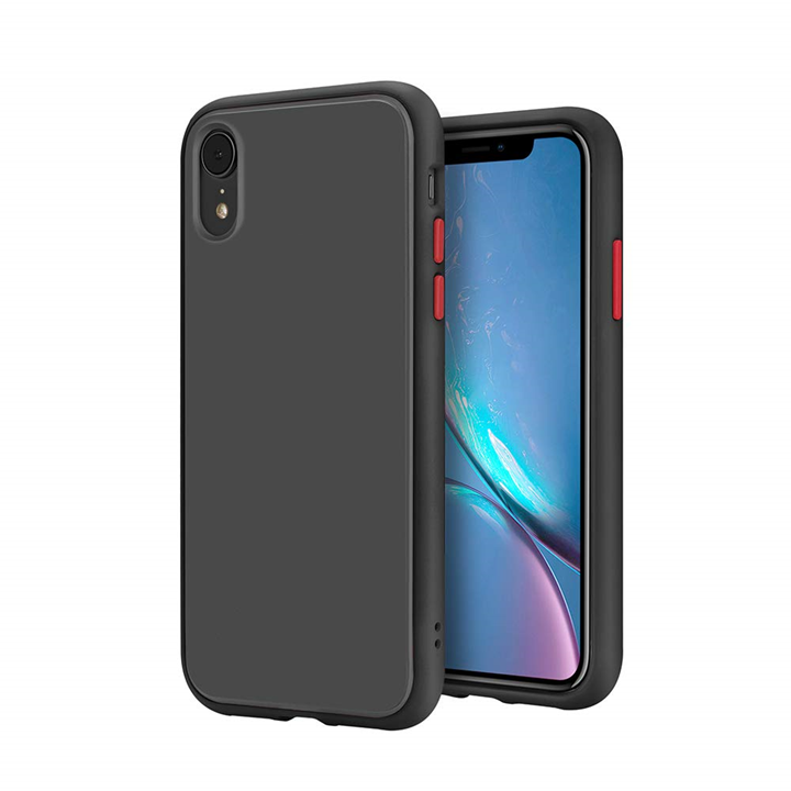 For Xiaomi Note 8 Polochromatic Matte Colorful Bumper protective Case -  Black
