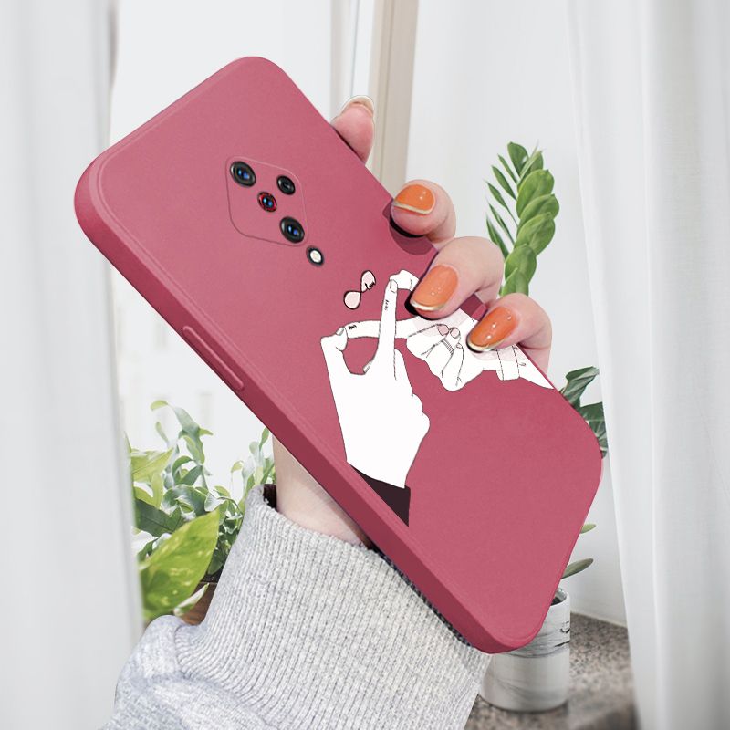 AMORVOR for Vivo S1 Pro Back Cover Love Infinity Side design Soft Case Liquid Silicone Phone Cases