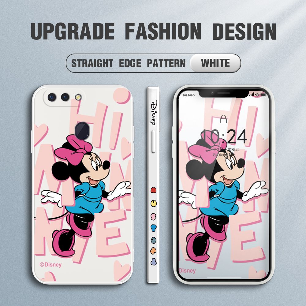UCUC for OPPO R15 Back Cover Cute Cartoon Characters Ultra Thin Soft Luxury Square Multicolor Liquid Silicone Phone Case