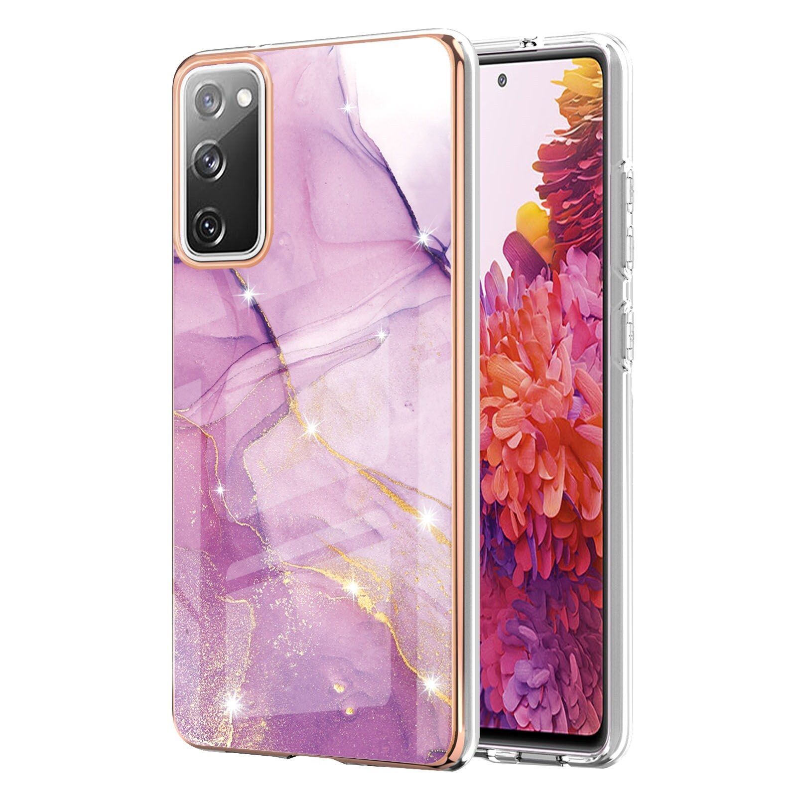 Casing for Samsung Galaxy S20 FE Ultra-Thin Marble Pattern Hybrid Hard Back Soft TPU Bumper Protective Case Cover