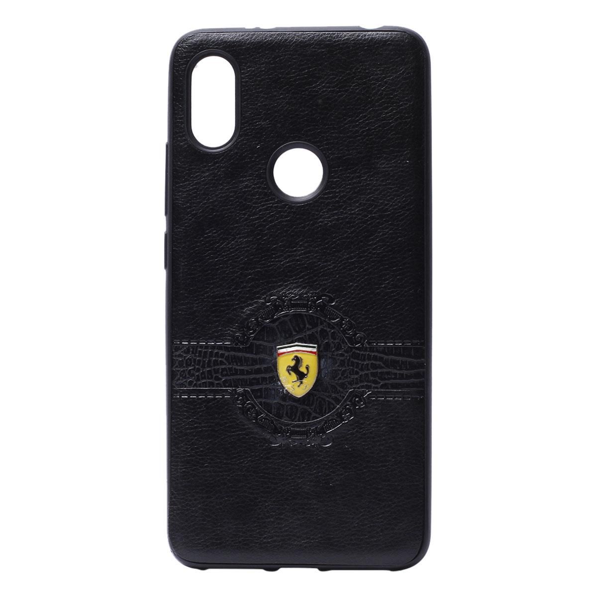 Leather Back Case for Redmi 6 Pro - Black