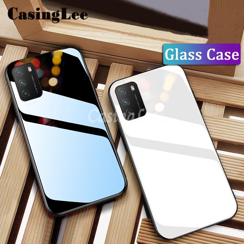 Glass Case mobile back Cover for oppo A16 - Phone - Camera