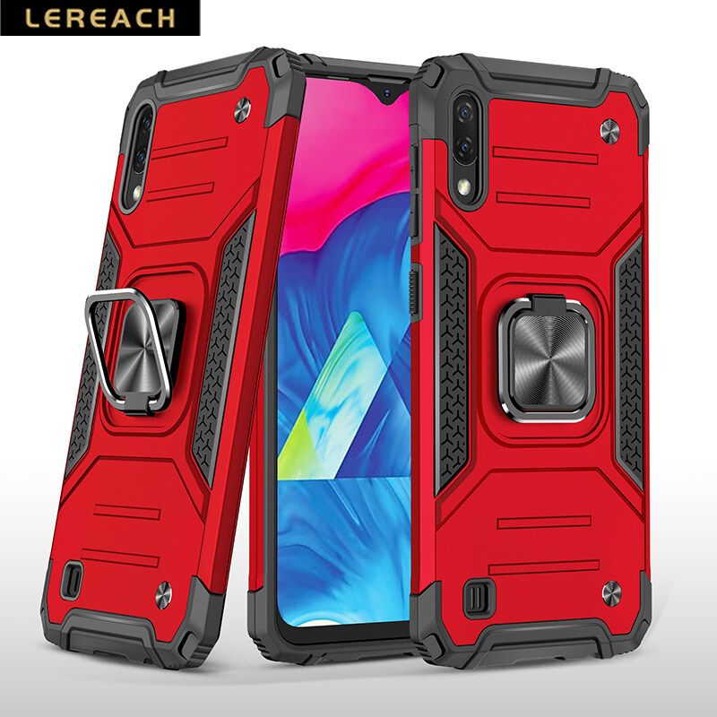 Lereach For Samsung Galaxy A10 / M10 Case Built-in Stand Rugged Armor Cover Case