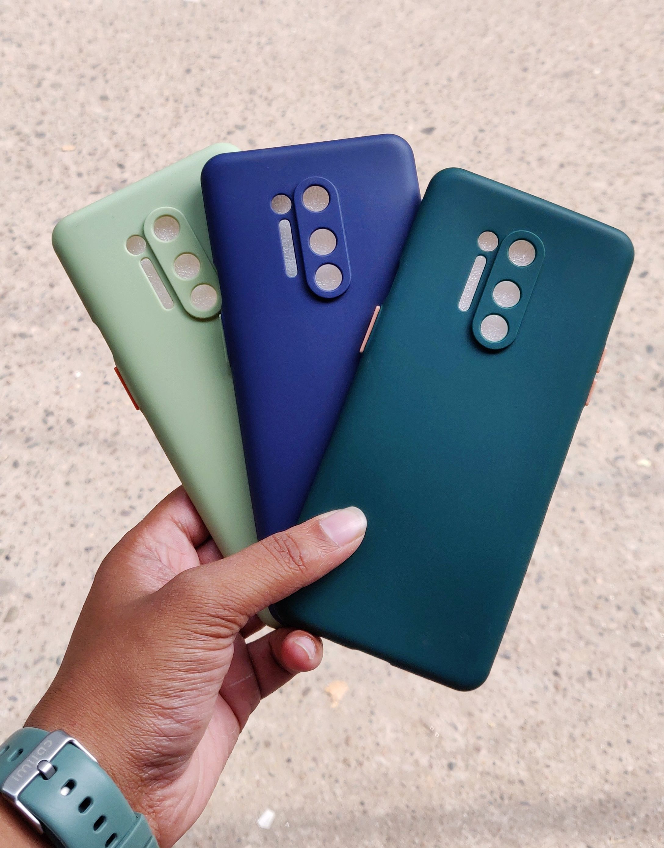 Liquid Silicone Back Case Soft Phone Shell for OnePlus 8 Pro